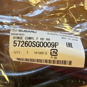 Subaru Forester Hood Hinge New In Package